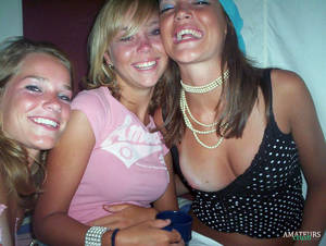 best public upskirt nipple slip - ... drunk collegegirls taking a picture together while one of them is  having a public nip slip ...