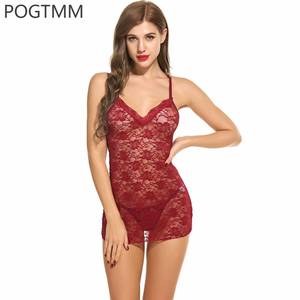 group sex red dress - Transparent Floral Lace Lingerie Sexy Erotic Hot Sex Costume Women  Underwear Babydoll Nightwear Night Dress Porn