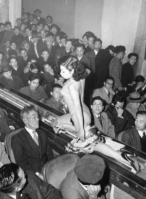 1950s Vintage From Strippers - A stripper at a Tokyo striptease show, 1957