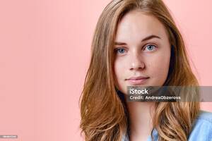 beauty nudism galleries - Pretty Redhead Teenage Girl With Blue Eyes And Freckles Smiling And Looking  At Camera Model With Light Nude Makeup Beauty Portrait With Copy Space  Stock Photo - Download Image Now - iStock
