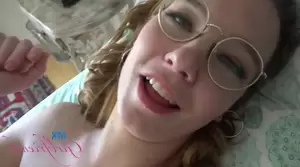 Nerd Girl Pov - Nerd teen in glasses POV sex video - Sunporno