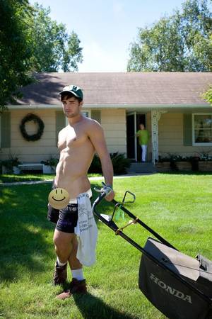 Lawn Care Porn - My neighbor's lawn boy. I need to hire him! Click pic for NSFW version