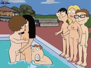 Blowjon Porn American Dad Francine And Steve - GIF Animation: Francine Smith was going to have some pool fun two young  studs. but obviously Hayley got there sooner! Dirty American Dad episodes  are there