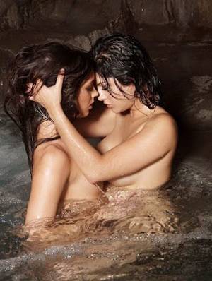 black lesbian sex hot tub - Sensuality together in the hot tub.