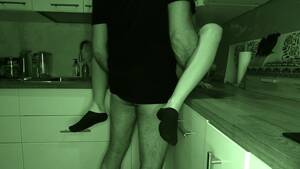 Green Black Socks Porn - Porn Video - The neighbor's husband is asleep and we fuck quickly in  the kitchen BLACK SOCKS, NIGHT VISION
