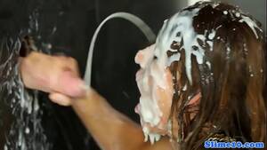 Drenched In Cum - Gloryhole sucking babe gets drenched in cum - XVIDEOS.COM