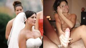 bride blowjob before after - Brides Wedding Dress Dressed Undressed Blowjob Cumshot Facial Cuckold  Compilation Porn Video