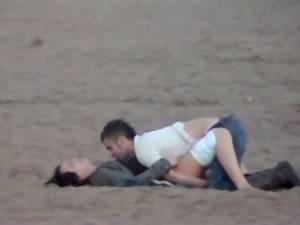 night beach voyeur - Young lovers making out on the beach voyeur sex tape long lens camera VIP