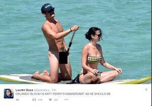 nude beach - Orlando Bloom naked on a beach with Katy Perry