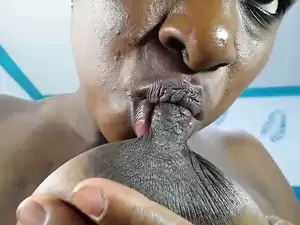 ebony nipple sucking - Latina ebony plays and sucks her huge nipples | xHamster