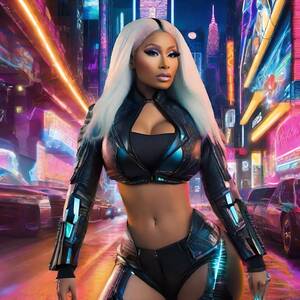Nicki Minaj 3d Porn - Nicki Minaj as cyber in city