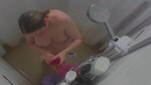 Hidden Home Made Shower - Mom showering hidden camera watch online
