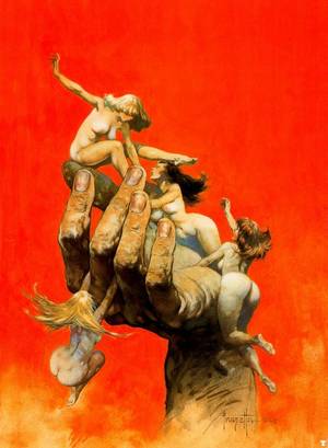 frank frazetta erotica - Oil Paintings of 5 Frank Frazetta Reassembled Man Fantasy Art for sale by  Artists
