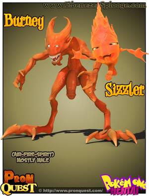 fire monster hentai - Pokemon Hentai monster cock fire types Burney and Sizzler.