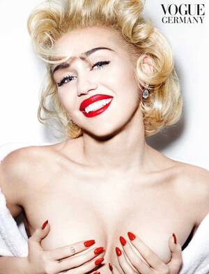Miley Cyrus Naked Having Sex - Miley Cyrus morphs into Madonna for topless German Vogue pose | The  Independent | The Independent