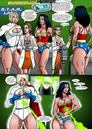 cartoon power girl nude - Power Girl and Wonder Woman Get Gamma comic porn | HD Porn Comics
