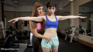 lesbian gym training - Photo number 2 from Going the Extra Mile: Strict Trainer Dominates Lesbian  Gym Slut shot