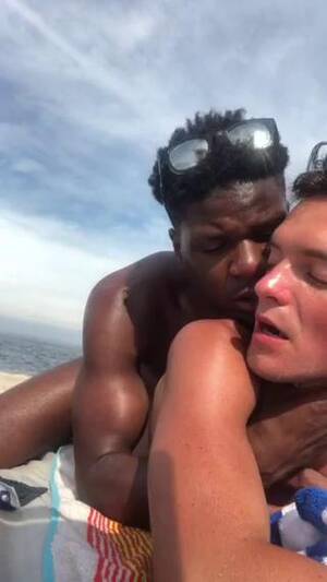 interracial beach sex party - Bruno Cartella & Ty Shine - Interracial Couple Has Sex On Nude Beach - Gay  Porn - Raw Fuck Club