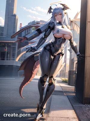 Mecha Anime Porn - robot angel wing, giant horn, smooth Hentai AI Porn