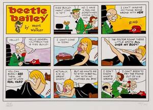 Beetle Bailey Cartoon Xxx Porn - Sunday strip featuring Mort Walker's \