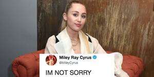Miley Cyrus Porn Captions Dad - Miley Cyrus Rescinds Apology for Posing Nearly Topless 10 Years Ago