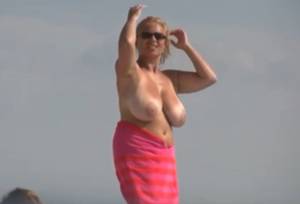 Flashing Boobs In Public - Huge mature boobs public flashing compilation VIDEO