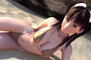 hentai japanese girls - ... asian schoolgirl babe Breathtaking eyes of bikini manga girl ...