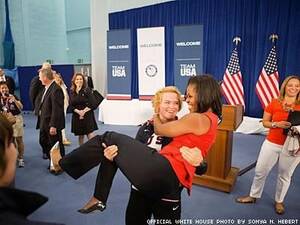 Michelle Obama Lesbian - Michelle Obama Gets Picked Up By Lesbian Wrestler