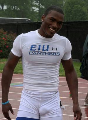 black track stars nude - The BULGE