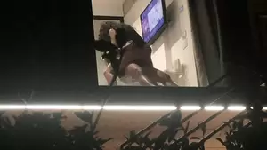 cam couple sex window - Voyeur caught horny couple fucking through hotel window | xHamster