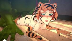 furry hentai big penis - Furry Tiger Fucked by Big Dick Orc - Hentai Porn Video