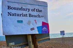 british naturists beach sex - Female nudists demand security measures on Brighton naturist beach after  men caught taking photos | Daily Mail Online