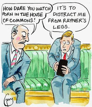 Cartoon House Porn - 39557845-Guy Venables cartoon, MPs How dare you watch porn in the House of  Commons! It s to distract me from Rayner s legs - Daily Mail | Newsprints