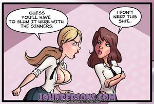 Bisexual Cartoon Comics - Lovely bisexual sluts from John Persons xxx comic cartoons starving for  some spicy pussy fuck
