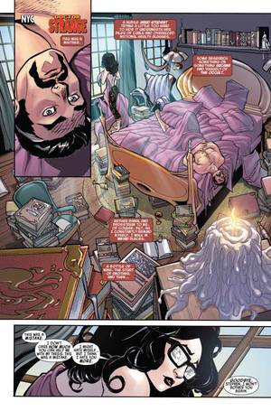 Doctor Strange Porn - In the preview to Defenders v4 # 1, Matt Fraction has Doctor Strange engage  in an improper sexual hook-up with a nubile, young grad-student who had ...