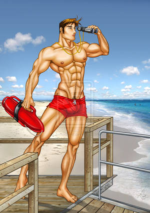 Gay Lifeguard Porn - Gay art