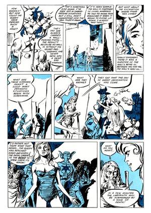 Barbarella Comic Strip Porn - After surviving the Excessive Machine, Barbarella ends up in the bedroom of  the Queen of Sogo. The pair manage to escape and free the blind angel,  Pygar.