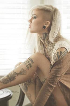 Half Shaved Porn - Sara Fabel - Shaved side hair and tattoos