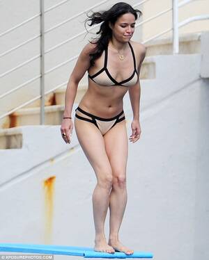 Michelle Rodriguez Porn - Cannes 2012: Michelle Rodriguez at Hotel Du Cap Eden Roc in daring nude  bikini | Daily Mail Online