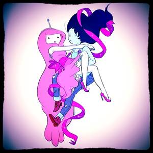 Adventure Time Flame Princess Porn Butt - Princess bubblegum and Marceline Adventure time art edit