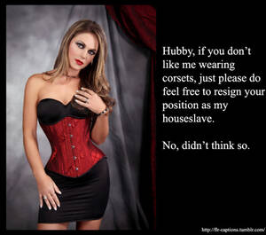 Corset Porn Captions - Hubby, if you don't like me wearing corsets, Porn Photo Pics