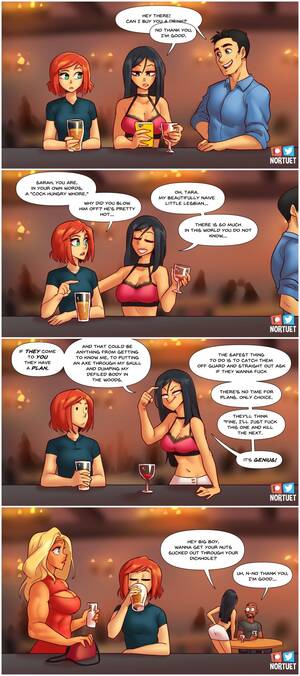 Funny Lesbian Cartoon Porn - Rule 34 - 2boys 3girls beverly (nortuet) big breasts blue eyes breasts  cleavage closed eyes clothed clothing comic confused dark-skinned male dark  skin english text funny green eyes grey eyes hi res