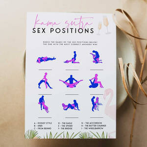 Names Of Sex Positions - EDITABLE Sex Positions Game - Miami Bachelorette Party â€“ OhHappyPrintables