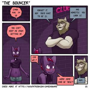 Belly Bulge Porn Comics - The Bouncer ...