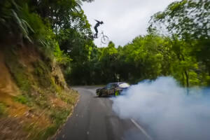 Drifting And Smoking Porn - Video: Propain's Dylan Crane Jumps Over a Pro Drift Car - Pinkbike