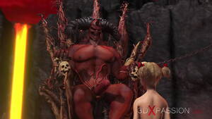 devil fuck - Cruel devil demon fucking a sexy blonde in a hell - XNXX.COM