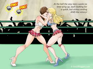 cartoon lesbian wrestling xxx - Naughty Fighters Wrestling League 1 comic porn | HD Porn Comics