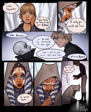 Luke Cartoon Porn Comics - All 5 pages of my comic about Ahsoka and Luke meeting : r/StarWars