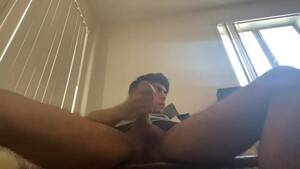 circumcised tranny jacking off - Uncut Latino Jerking Off, next to the Roommates. watch online