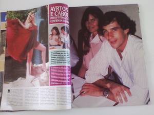 Carol Alt Porn - Ayrton Senna and Carol Alt during a dinner in 1990, they met at the Monza  Grand Prix that same year